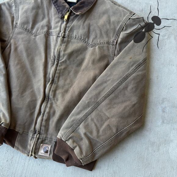 Carhartt J14 CHT brown Santa Fe work wear jacket - Picture 4 of 8